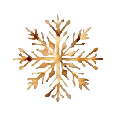 Suluboya Noel kar taneleri çizimi