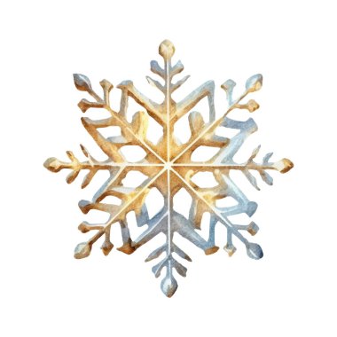 Suluboya Noel kar taneleri çizimi