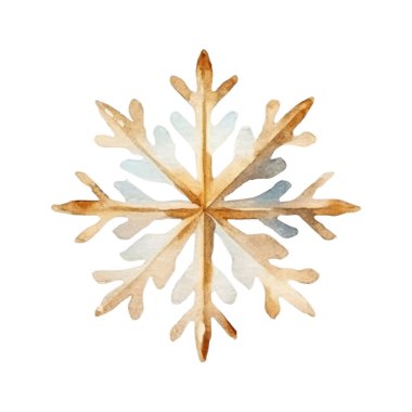 Suluboya Noel kar taneleri çizimi