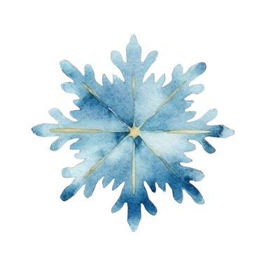 Suluboya Noel kar taneleri çizimi