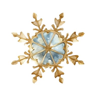 Suluboya Noel kar taneleri çizimi