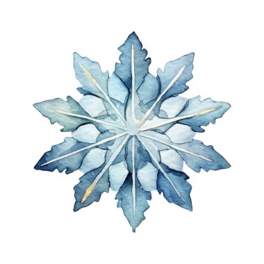 Suluboya Noel kar taneleri çizimi