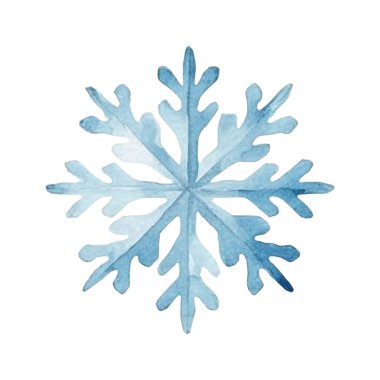 Suluboya Noel kar taneleri çizimi