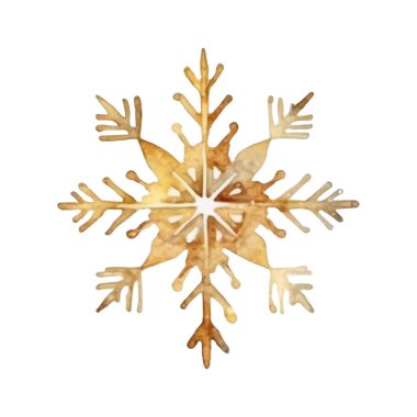 Suluboya Noel kar taneleri çizimi