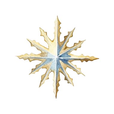 Suluboya Noel kar taneleri çizimi