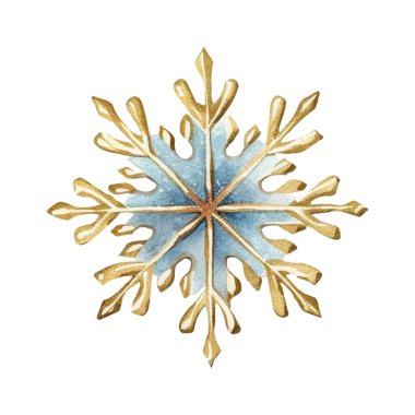 Suluboya Noel kar taneleri çizimi