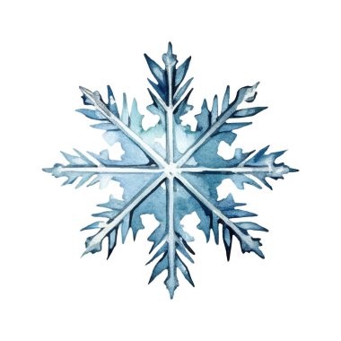 Suluboya Noel kar taneleri çizimi