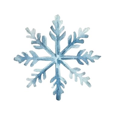 Suluboya Noel kar taneleri çizimi