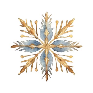 Suluboya Noel kar taneleri çizimi