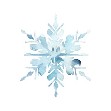 Suluboya Noel kar taneleri çizimi