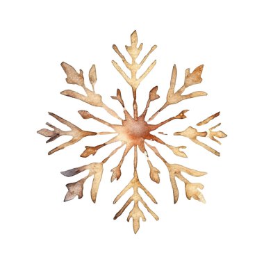 Suluboya Noel kar taneleri çizimi