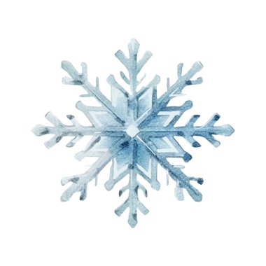 Suluboya Noel kar taneleri çizimi