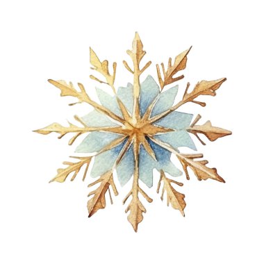 Suluboya Noel kar taneleri çizimi