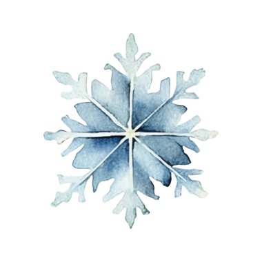 Suluboya Noel kar taneleri çizimi