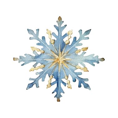 Suluboya Noel kar taneleri çizimi