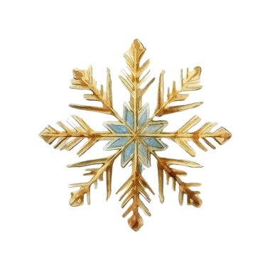 Suluboya Noel kar taneleri çizimi