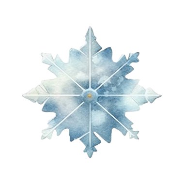 Suluboya Noel kar taneleri çizimi