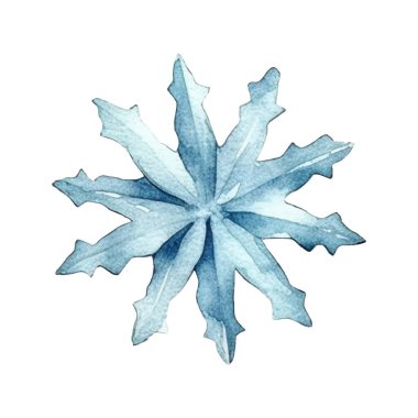 Suluboya Noel kar taneleri çizimi