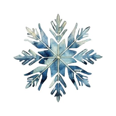 Suluboya Noel kar taneleri çizimi