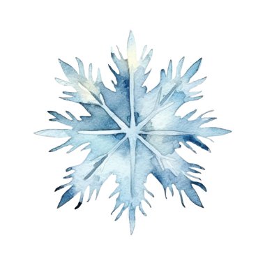 Suluboya Noel kar taneleri çizimi