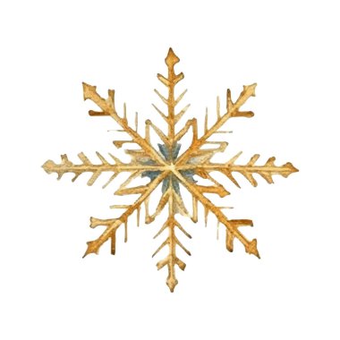 Suluboya Noel kar taneleri çizimi