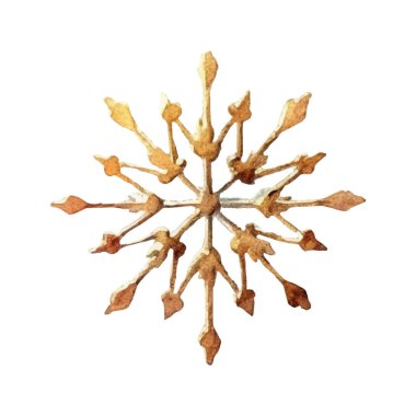 Suluboya Noel kar taneleri çizimi