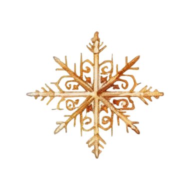 Suluboya Noel kar taneleri çizimi