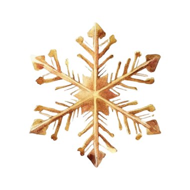 Suluboya Noel kar taneleri çizimi