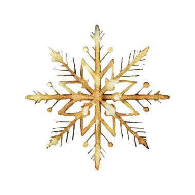 Suluboya Noel kar taneleri çizimi