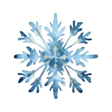 Suluboya Noel kar taneleri çizimi