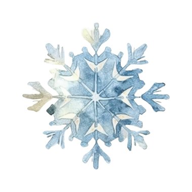 Suluboya Noel kar taneleri çizimi