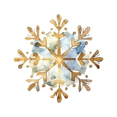 Suluboya Noel kar taneleri çizimi