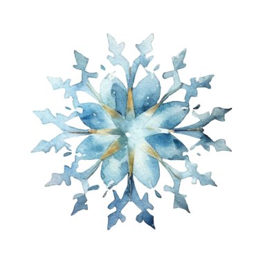 Suluboya Noel kar taneleri çizimi