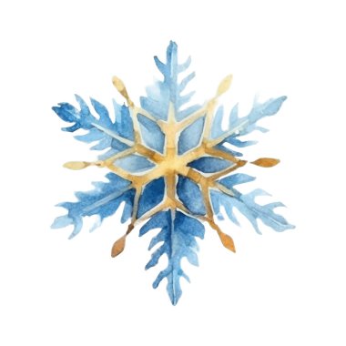 Suluboya Noel kar taneleri çizimi