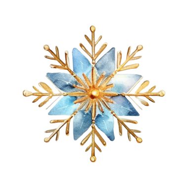 Suluboya Noel kar taneleri çizimi