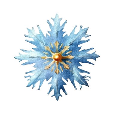 Suluboya Noel kar taneleri çizimi