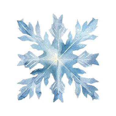 Suluboya Noel kar taneleri çizimi