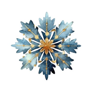 Suluboya Noel kar taneleri çizimi