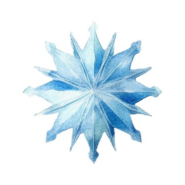 Suluboya Noel kar taneleri çizimi