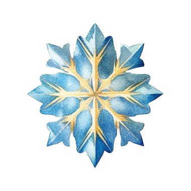 Suluboya Noel kar taneleri çizimi