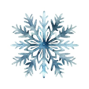 Suluboya Noel kar taneleri çizimi