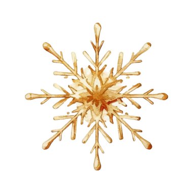 Suluboya Noel kar taneleri çizimi