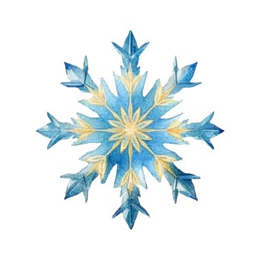 Suluboya Noel kar taneleri çizimi