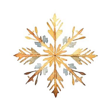 Suluboya Noel kar taneleri çizimi