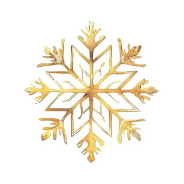 Suluboya Noel kar taneleri çizimi