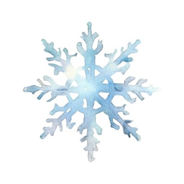 Suluboya Noel kar taneleri çizimi