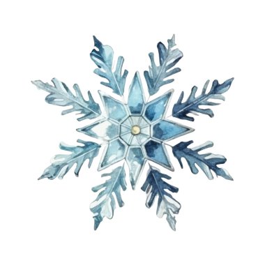 Suluboya Noel kar taneleri çizimi