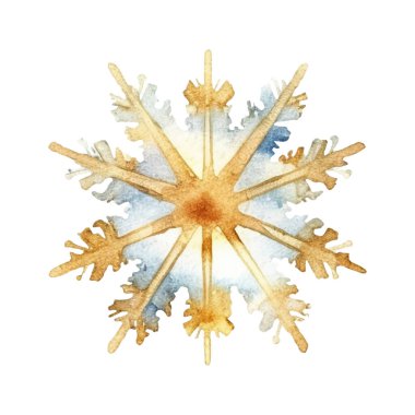 Suluboya Noel kar taneleri çizimi