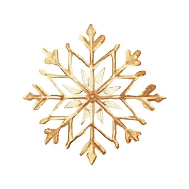 Suluboya Noel kar taneleri çizimi