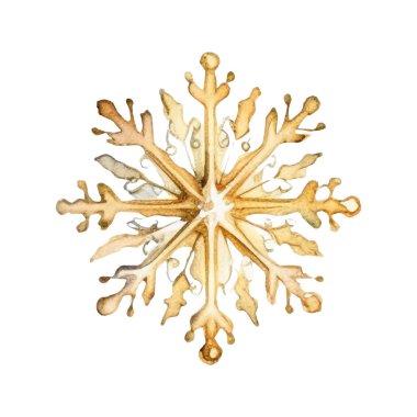 Suluboya Noel kar taneleri çizimi